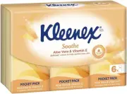 Kleenex Aloe Vera & Vitamin E Pocket Count 4 Ply Facial Tissues 54 Count