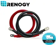 Renogy Battery Inverter Cables 5FT 4/0 AWG for 3/8 IN Lugs For Inverter to Batte
