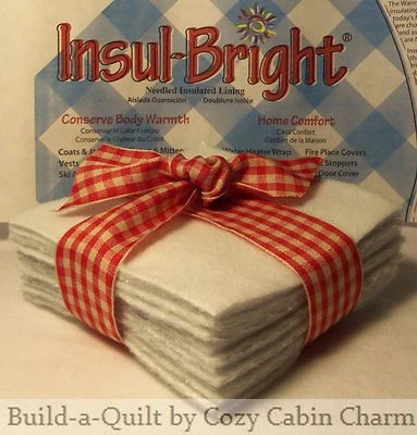 36 ~ 7" Insul-Bright Insulated POTHOLDER Lining Batting Fabric Precut Squares