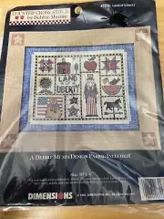 1995 Dimension "Land Of Liberty" Counted Cross Stitch Kit NEW w1