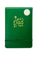 Golf Log With Pen "Best Dad by Par" Green Leather 75 pages by ECCOLO Great gift