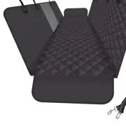 Universal Fit Dog Back Seat Cover Protector with Mesh Window - Waterproof Black