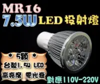 在飛比找Yahoo!奇摩拍賣優惠-F1B35 MR16 7.5W LED投射燈 高亮度保證 非