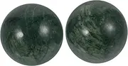 2Pcs Handheld Jade Massage Balls for Hand Exercise and Relaxation Durable Rolling Hand Balls for Improved Grip and Massage Tool for Healthier Hands
