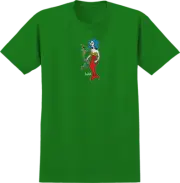 Krooked Skateboards Mark Gonzales Mermaid Kelly Green T-Shirt