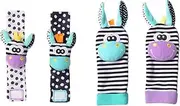 Baby Wrist Rattle & Foot Finder, Soft Plush Hand and Feet Rattles for Baby, Baby Infant Rattle Toy, Soft Sensory Development Toy for Newborn, Infant, Toddlor Gift