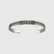 Celtic Knot Men's Cuff * Oxidized 925 Sterling Silver Jewellery Gift for Him