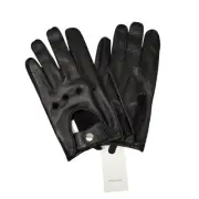 Karla Hanson Women's Leather Touch Screen Driving Gloves Sz Medium Black 8214