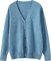 [SWJGLITTR] Men's V Neck Cardigan Sweater Casual Lightweight Button Knitted Single-Breasted V-Neck Knit Cardigans