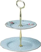 Royal Albert Polka Blue Two-Tier Cake Stand