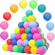 Pack of 60 Colourful Table Tennis Balls 40 mm, Fun and Training Balls, Premium Plastic Table Tennis Balls, Reusable, Perfect for Family Games, Parties, DIY Projects and Decorations