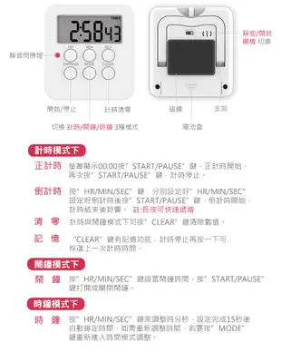 6鍵 電子計時器 (7折)