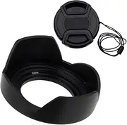 Fotodiox Reversible Flower Hood for Lumix G Vario 14-42mm f/3.5-5.6 II APSH. MEGA O.I.S. Kit Lens - Detachable Tulip Lens Hood with Inner Pinch Cap for Panasonic Lumix Micro-4/3 Digital Cameras