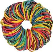 ZZLBZN 400 Grams Elastic Rubber Bands, Bag Sturdy Thick & Stretchable Colored Bands, Natural Elastic Bands for School Home Office Supplies Industrial Crafts DIY Everyday Use 38mm