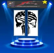 2pc Distressed Punisher Flag Stencil Template Airbrush Paint Large 20"x23" #13-1