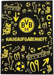 Borussia Dortmund Hausaufgabenheft - Grafitti - schwarz Schulheft A5 Heft BVB 09