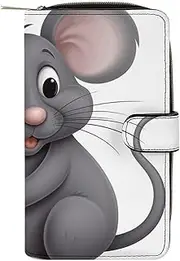 [LQWOK] Wallet, Grey Rat Printed Wallet,travel Wallet,durable Wallet,portable Wallet,universal Wallet,leather Wallet, Grey rat, 19.7x11x3.5cm, Modern, Grey Rat, 19.7x11x3.5cm, Modern