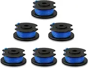 Ling-Luo AC14RL3A String Trimmer Spool Replacement for Ryobi One AC14RL3A 18V 24V 40V 11ft 0.065" Auto Feed Cordless Weed Eater Spools Line with AC14HCA Cap Covers Parts (6 Spools)