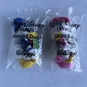 VTG Kellogg’s Walt Disney World MINI BEAN DONALD & DAISY DUCK New Sealed