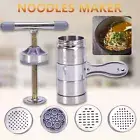 5 molds Manual Noodle Pasta Maker Press Kitchen Tool Machine Stainless St ❤-