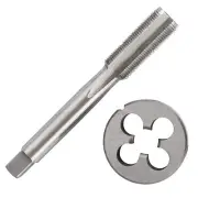 M8 x 0.5mm HSS Metric Tap And Die Set Thread Tap And Round Thread Die Right H...