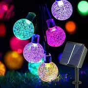 OWWASD Solar Fairy Lights Outdoor, 30LED Waterproof Solar Garden Lights, 8 Mode 7M Indoor/Outdoor Solar String Lights for Garden Patio Yard Home Christmas Parties Wedding(Colorful)
