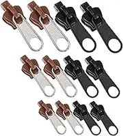 EXAOMBLE Sturdy Zipper Pullers 12pcs Zipper Lock Clips for Handbag Suitcase Backpack