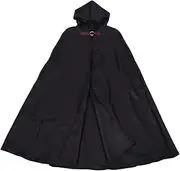 SAFIGLE Men Medieval Hooded Cloak for Halloween Spooky Pirate Robe Costume with Vampire Shawl Design Comfortable for Cosplay and Themed Events