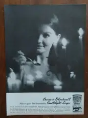 1966 Crosse & Blackwell Lobster Soup Woman Candlelight Photo Vintage Print Ad