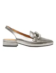 [Easy Steps] Domino Flat Shoes in Pewter Metallic