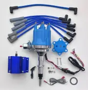 for JEEP INLINE 6 232 258 SMALL CAP HEI DISTRIBUTOR + BLUE 50k Coil + USA WIRES (for: Jeep)