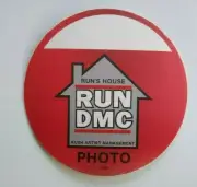 Run DMC Backstage Pass Original 1988 Concert Runs House Rap Hip Hop Music Red