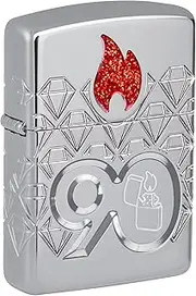 Original Zippo Zippo Armor Case 90th Anniversary Collectible 2022" 60006190 Limited to 3000 Pieces, Deep Engraved on 8 Sides, with Epoxy Glitter Inlay, in Gift Box