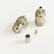 1PC UHF female jack SO239 RF coax crimp for RG58 Straight