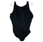 NWT Miraclesuit Regatta One Piece Swimsuit Size 18 DDD Cups Underwire Black