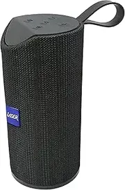 Laser Barrell Bluetooth FM AUX Mic Splashproof Speaker Black