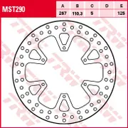 TRW Lucas Brake disc MST290, rigid