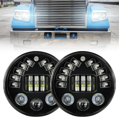 Pair 7"Round LED Headlights Hi/Lo Beam Sealed For Chevrolet Chevy Nova 1963-1978 (for: Suzuki)