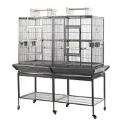 YES4PETS XL 184 cm Bird Cage Pet Parrot Aviary Perch Castor Wheel Removable Divider