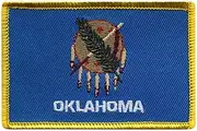 Flag of Oklahoma - Magnetic Backing - Embroidered Patch/Badge/Emblem