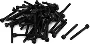 uxcell M3 x 30mm Alloy Steel Bolt Cap Point Hex Socket Head Screws Black 50PCS