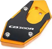 Compatible With CB150R CB300R CB250R CB 150R 250R 300R Motorcycle CNC Kickstand Foot Side Stand Extension Pad Support Plate Enlarge(CB300R Gold)