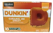 Dunkin Caramel Me Crazy Coffee K Cups Keurig 10 ct 3.70 oz