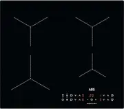 AEG ILB64334CB Built-In Induction Hob, 3000 Series, 60cm, Black, Glass Top, 4 Zone Heating Elements, Touch Control with LED Display, 3000W