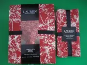 RALPH LAUREN HOLIDAY TABLECLOTH AND NAPKIN SET 60 X 104 RED HOLLY NEW