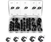 42PCS Rubber Lined P Clips Cable Hose Pipe Clamps Holder Air Clip Clamp Assorted Size (6.5mm/8mm/9.5mm/13mm/16mm)