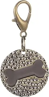 CIYODO Pet Id Tag for Dogs Cats Custom Engraved Metal Round Tag with Smooth Edges Durable Pet Name Tag Easy to Attach for Collars and Lost
