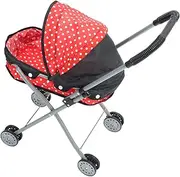 Doll Stroller Toy Boys and Girls Simulation Stroller Role Play Doll House Accessory