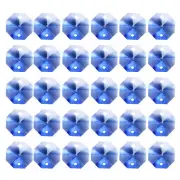 30 Pack K9 Crystal Octagon Beads 2 Holes 14mm Chandelier Prisms Light Blue