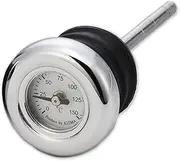 Kijima HD-04181 Dipstick Oil Thermometer, Softail ('00-'15), Chrome Bezel
